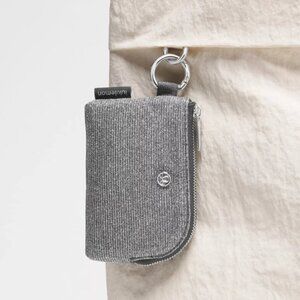 Lululemon athletica Shimmering Graphite & Silver Clippable Card Pouch Glitter